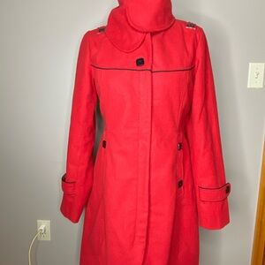 Chic Red Women's French style Coat